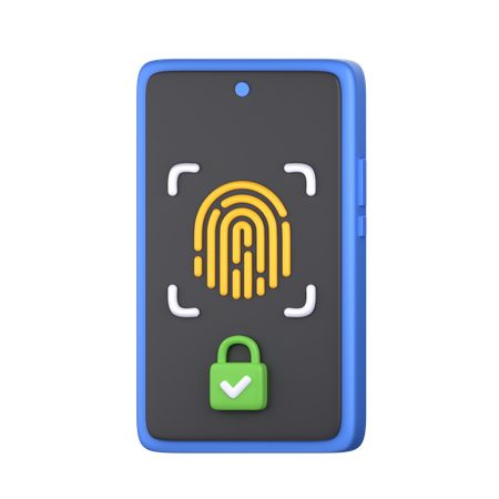 Fingerprint Security  3D Icon