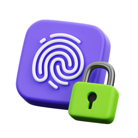 Fingerprint Security 3D Icon