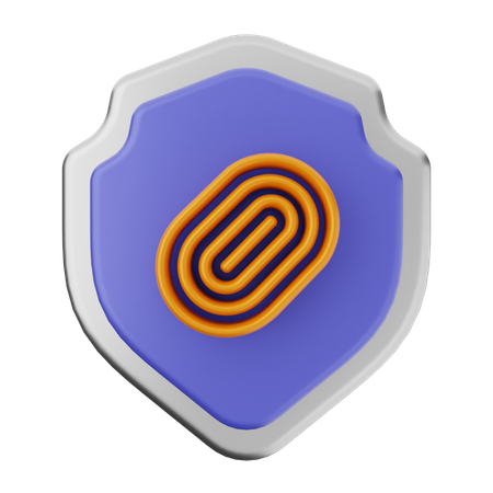 Fingerprint Shield Protection  3D Icon