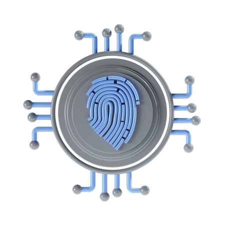 Fingerprint Technology  3D Icon