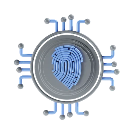 Fingerprint Technology 3 D Icon 3D Icon