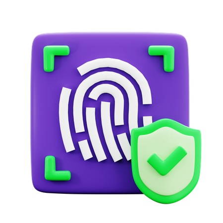 Fingerprint Validation  3D Icon