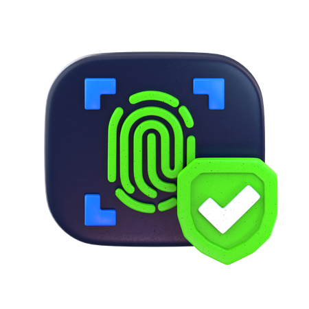 Fingerprint Validation  3D Icon