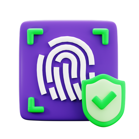 Fingerprint Validation  3D Icon