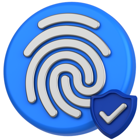 Fingerprint verification  3D Icon