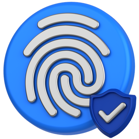 Fingerprint verification  3D Icon