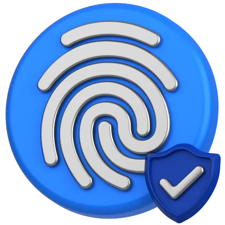 Fingerprint verification  3D Icon