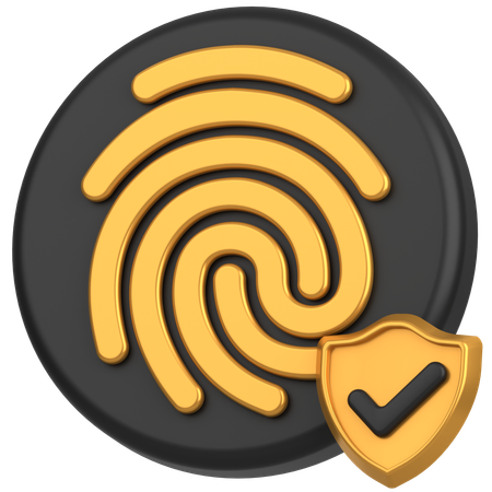 Fingerprint verification  3D Icon