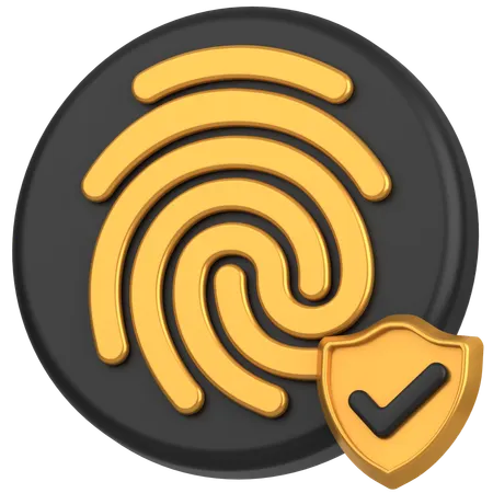 Fingerprint verification  3D Icon