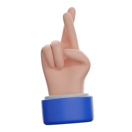 Fingers Crossed  3D Icon