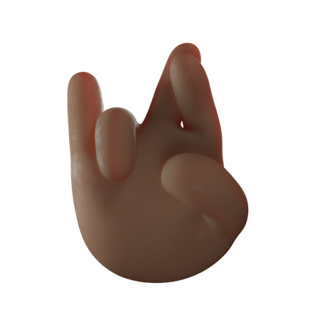 Fingers Crossed Gesture 3D Illustration