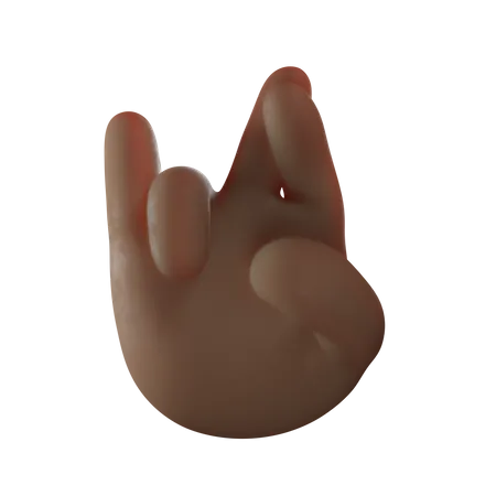 Fingers Crossed Gesture  3D Illustration