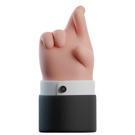 Fingers Crossed Hand Gestures  3D Icon