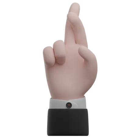 Fingers Crossed Hand Gestures  3D Icon