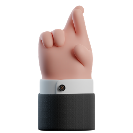 Fingers Crossed Hand Gestures  3D Icon