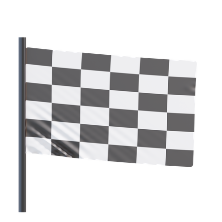 Finish Flag  3D Illustration