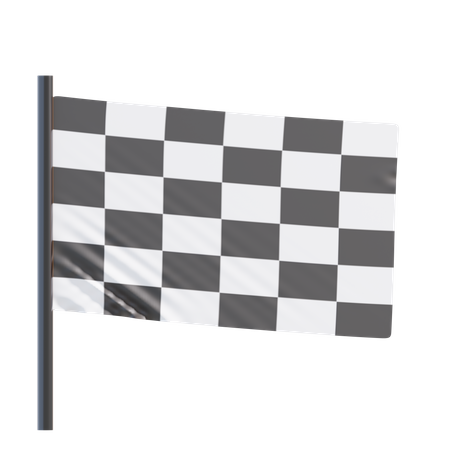 Finish Flag 3D Illustration