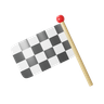 finish flag 3d logo
