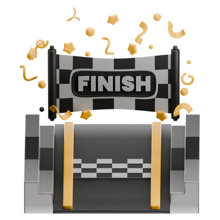 Finish Line  3D Icon