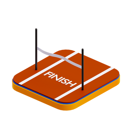 Finish Line  3D Icon