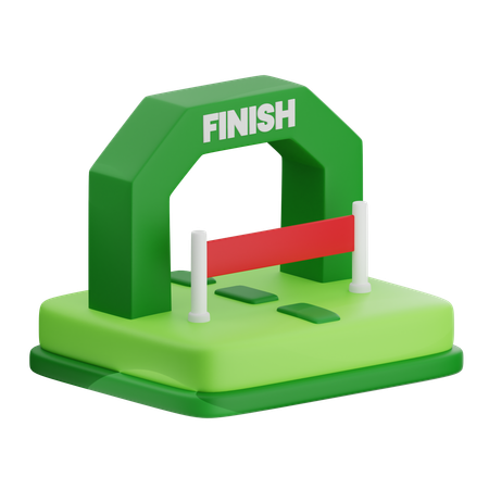 Finish Line  3D Icon