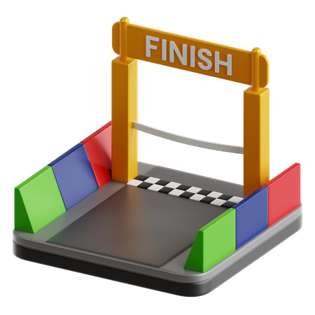 Finish Line  3D Icon