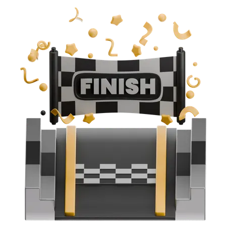 Finish Line  3D Icon