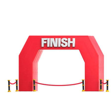 Finish Line Gate  3D Icon