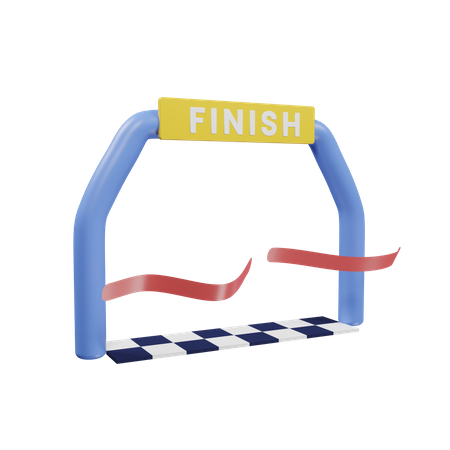 Finish Race  3D Icon