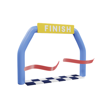 Finish Race  3D Illustration