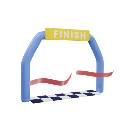 Finish Race  3D Illustration