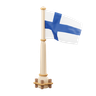 3d finland flag