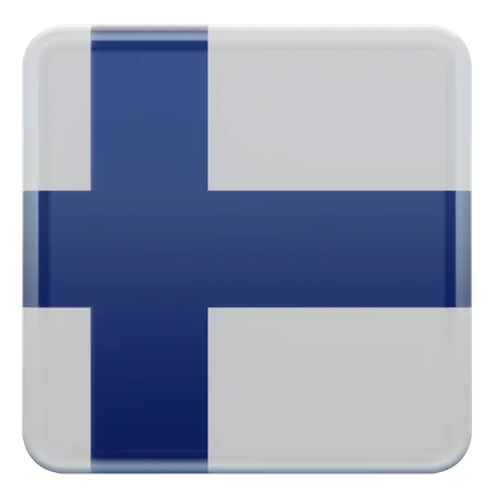 Finland Square Flag  3D Icon