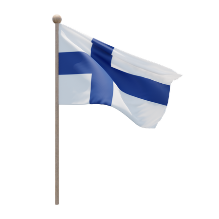 Mât de drapeau finlandais  3D Flag