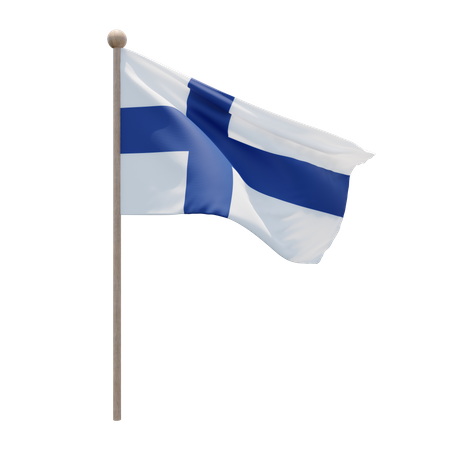 Mât de drapeau finlandais  3D Icon