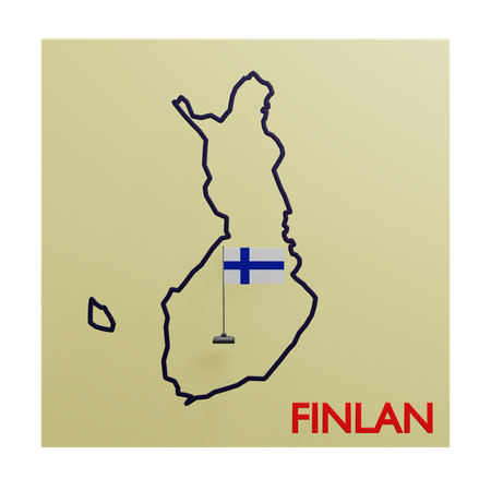 Finlandia Map  3D Icon