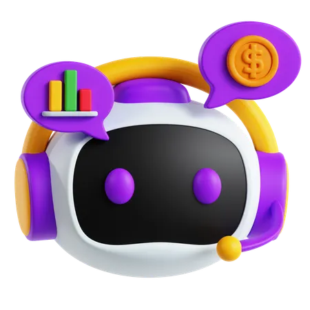 Bot de IA para fintech 3D Icon