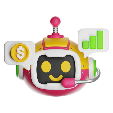Fintech Ai Bot  3D Icon