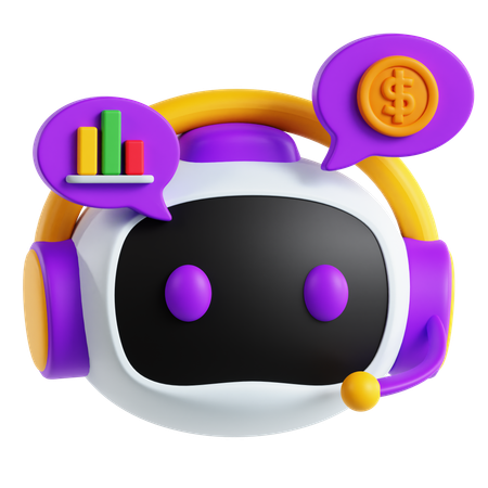Fintech Ai Bot  3D Icon