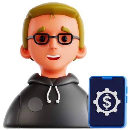 Fintech Developer  3D Icon