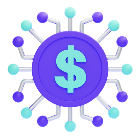 Fintech network  3D Icon