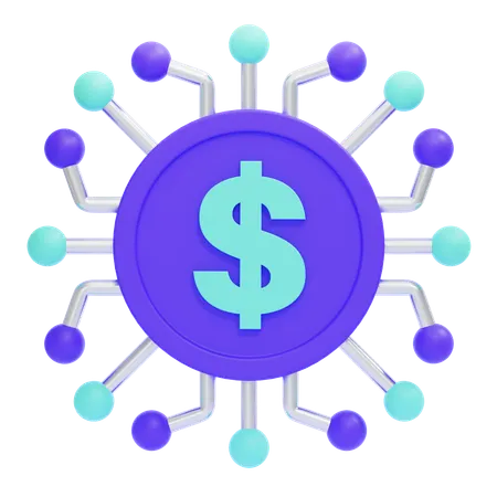 Fintech network  3D Icon