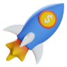 fintech startup 3d logo