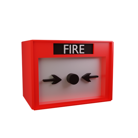 Fire Alarm Button 3D Illustration