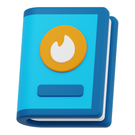 Fire Book  3D Icon