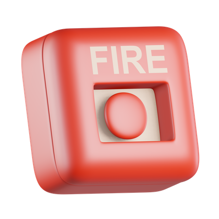 Fire Button 3D Icon