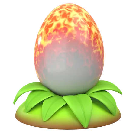 Fire Dragon Egg  3D Icon