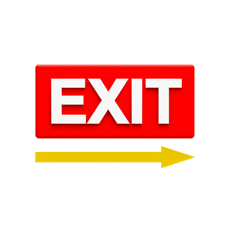 Fire Exit  3D Illustration