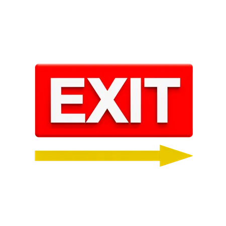 Fire Exit  3D Illustration