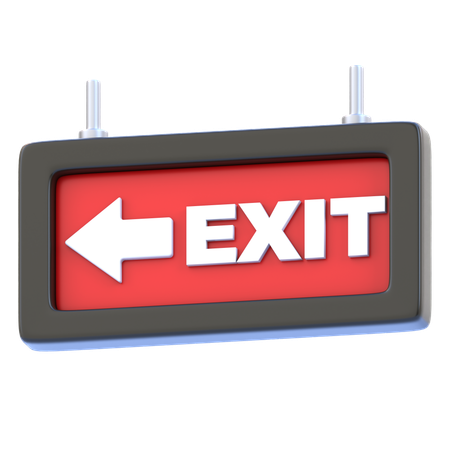 Fire Exit Sign  3D Icon
